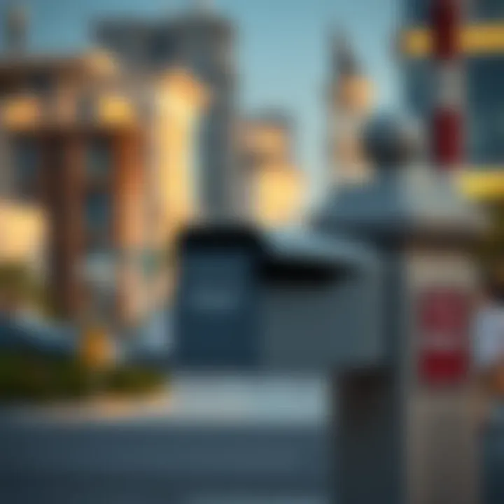 Illustration of a real estate transaction with postal code