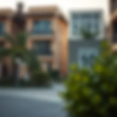 Postal code signage in a residential area of Dubai