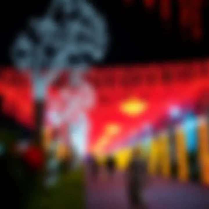 Decorative lights during Diwali in Dubai