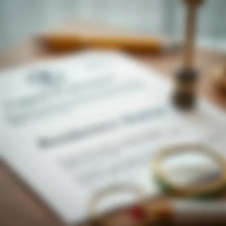 Legal documents showcasing residency regulations in Dubai