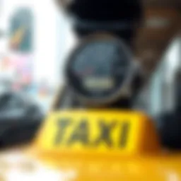 Dubai taxi meter showing fare