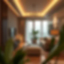 Stylish apartment interior in Dubai