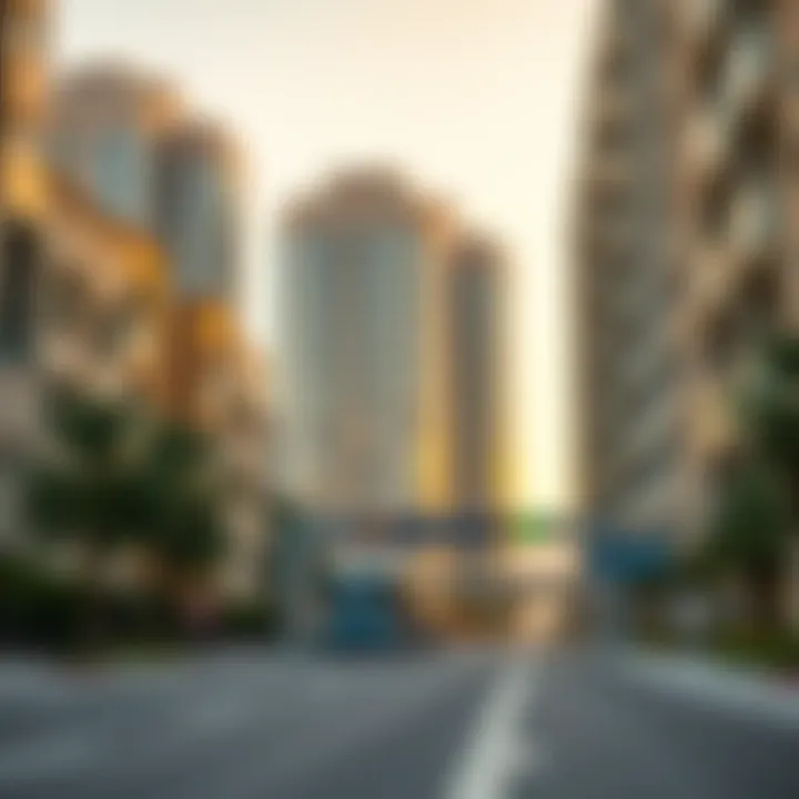 Residential Proximity to Metro Residential buildings near a Dubai Metro station