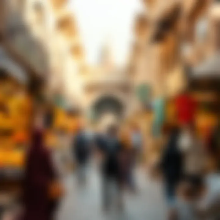 Exploring the Souk Experience Visitors exploring the various stalls and shops of a famous souk