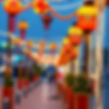 Cultural Decorations for UAE Holidays Traditional Emirati decorations adorning a public space for cultural festivities