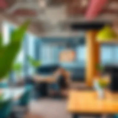 Interior design of Urban Company office reflecting a vibrant workspace