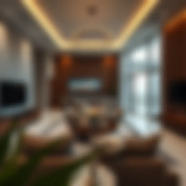 Sophisticated Living Space in Rashidiya Villa Modern living room interior of a villa